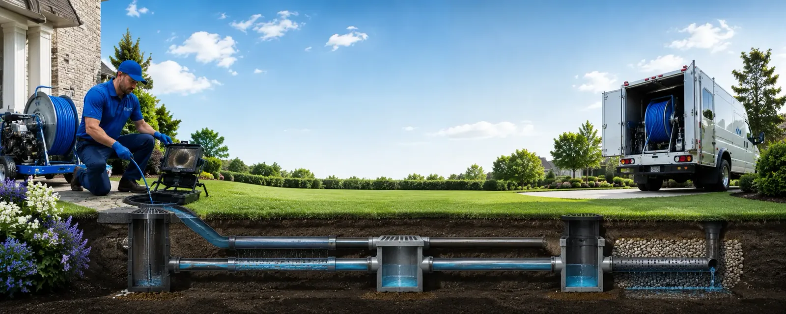 Outdoor drain cleaning information for Martelle, IA